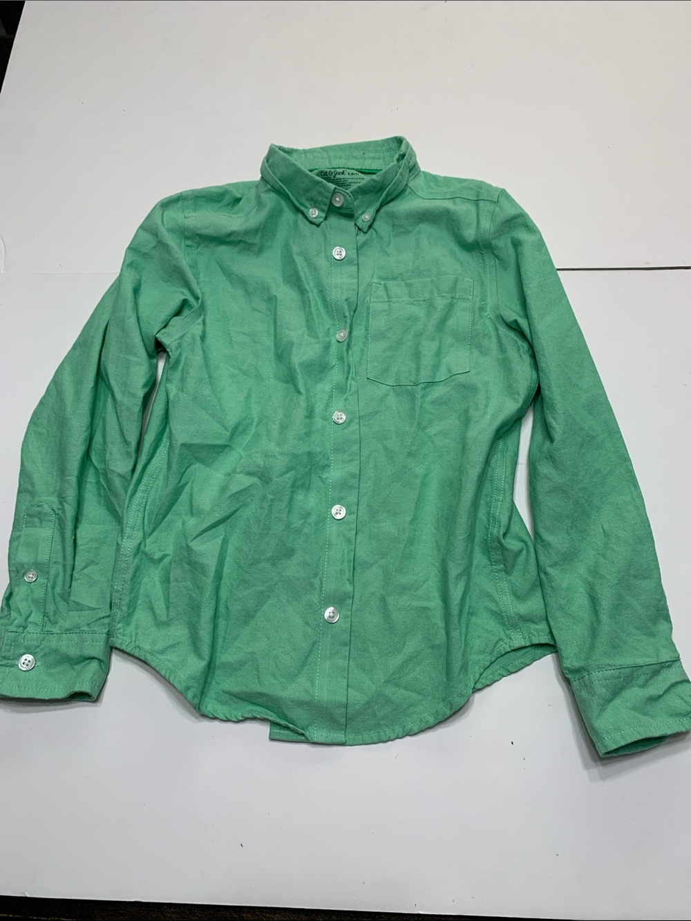 Cat & Jack Mint Green Button-Down Shirt with Chest Pocket